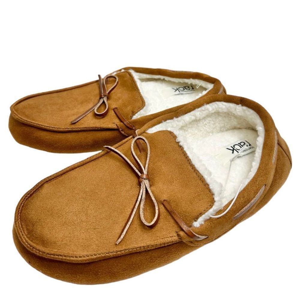 Nordstrom Rack Slippers Womens Size X-Large‎ Faux Fur Brown Slip On Style